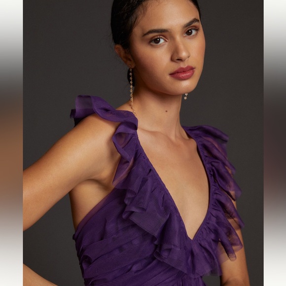 NWT. Anthropologie dress by Maeve. Dark purple, size Medium. - Picture 3 of 6